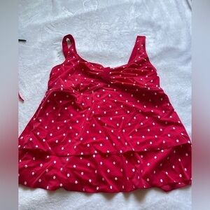 Elomi Red Polka Dot Swim Top